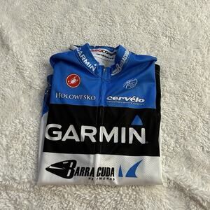 Castelli Cycling Jersey Rosso Corsa Garmin Cervelo Men’s Large #P